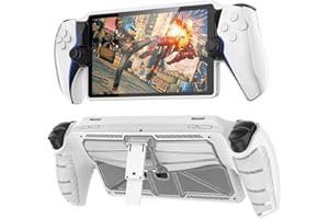 GENIUS MAKER Protective Case for Sony PlayStation Portal, PS5 Portal Case with Kickstand, Designed for PlayStation Portal Remote Player Accessories, Shock-Absorption, Non-Slip and Anti-Scratch Design-White
