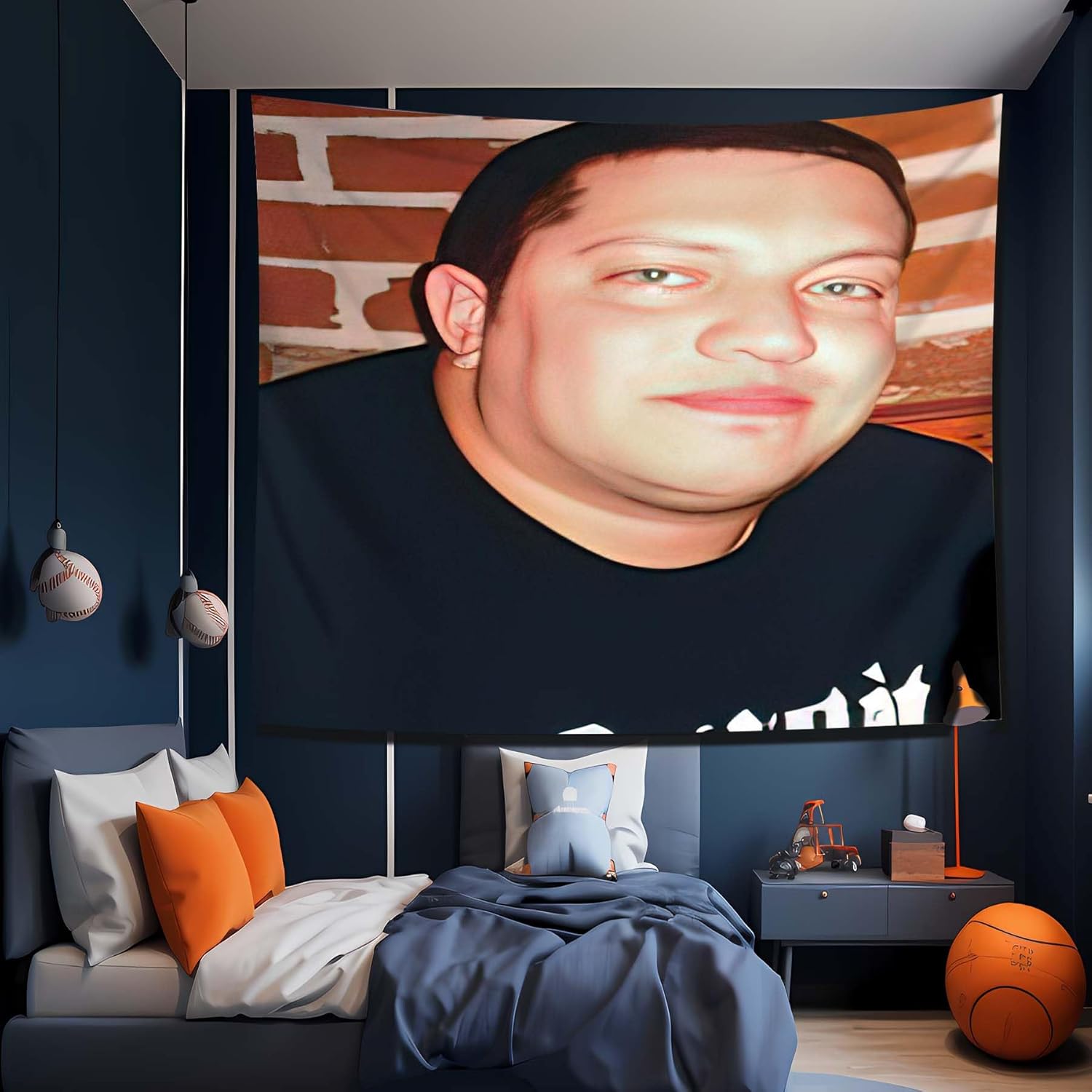 Tapestries - QGHOT Sal Vulcano Tapestry, Meme Tapestry Impractical Jokers Wall Tapestries for Bedroom College College Dorm Home Decor Wall Hanging 60x50 inch