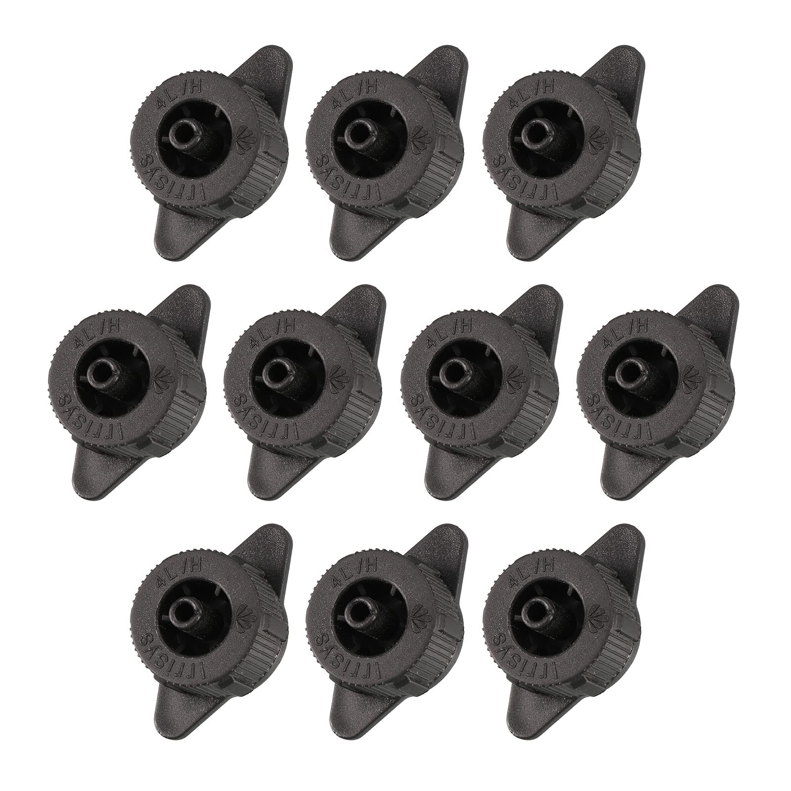 METALLIXITY Pressure Compensating Dripper, (1 Gallon Per Hour) 15Pcs, Plastic Irrigation Drip Emitters - for Watering Garden Lawn Plants, Black