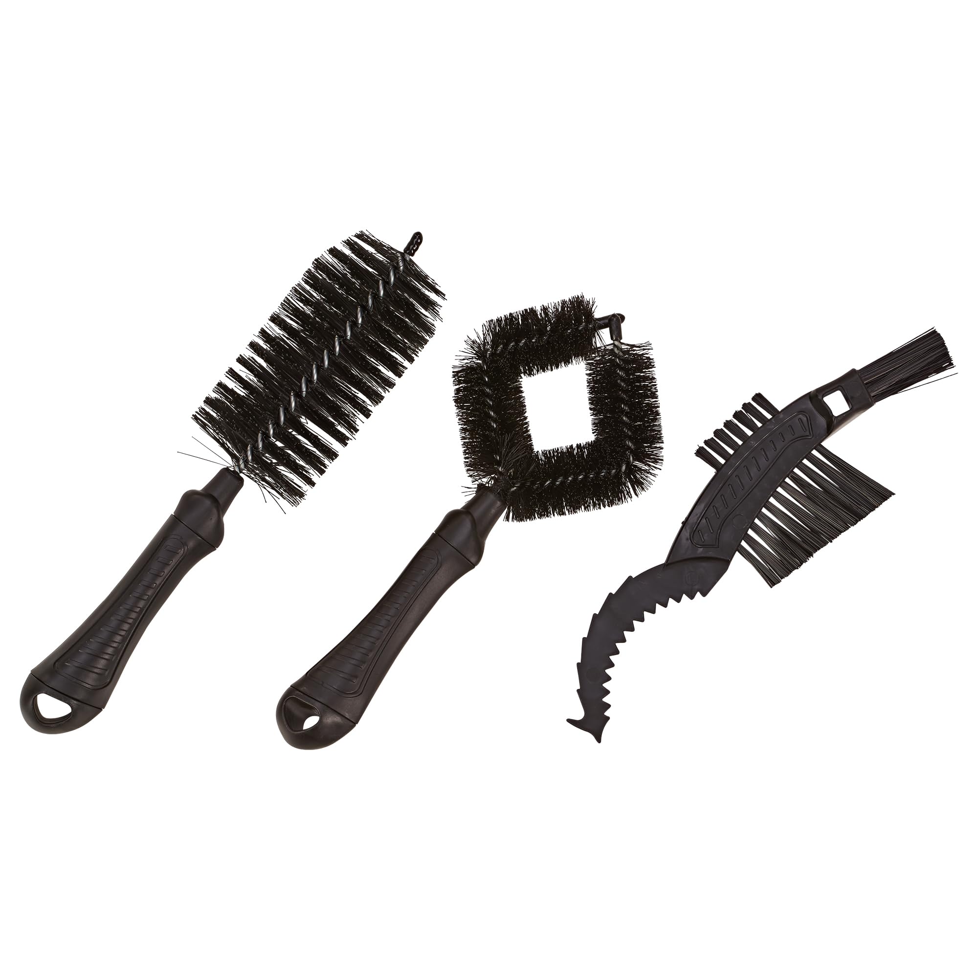 Prophete Unisex - Adult Grooming Brush Set 3 Pieces Brushes for Frame and Wheel Cleaning, Black, One Size