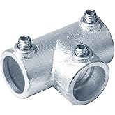 4 PCS Tee Structural Pipe Fittings, Fits 1" Schedule 40 Galvanized Pipe | with Set Screw