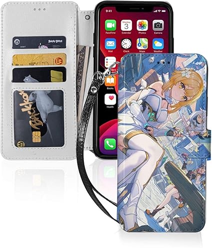 Amazon 原神 げんしん Genshin Impact スマホケース 手帳型 携帯ケース Iphone11ケース スマホカバー 携帯カバー 財布型ケース カード収納 収納防塵 耐衝撃 スタンド機能 耐衝撃 滑り防止 人気 おしゃれ グッズ 家電 カメラ オンライン通販