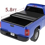 Amazon Com Rdj Trucks 65 Series Hard Folding Tonneau Easy On Easy Off Solid Flip Bed Cover Fits Compatible With Chevrolet Silverado Gmc Sierra 1500 6 5ft 79 41in Bed 2019 2021 Automotive