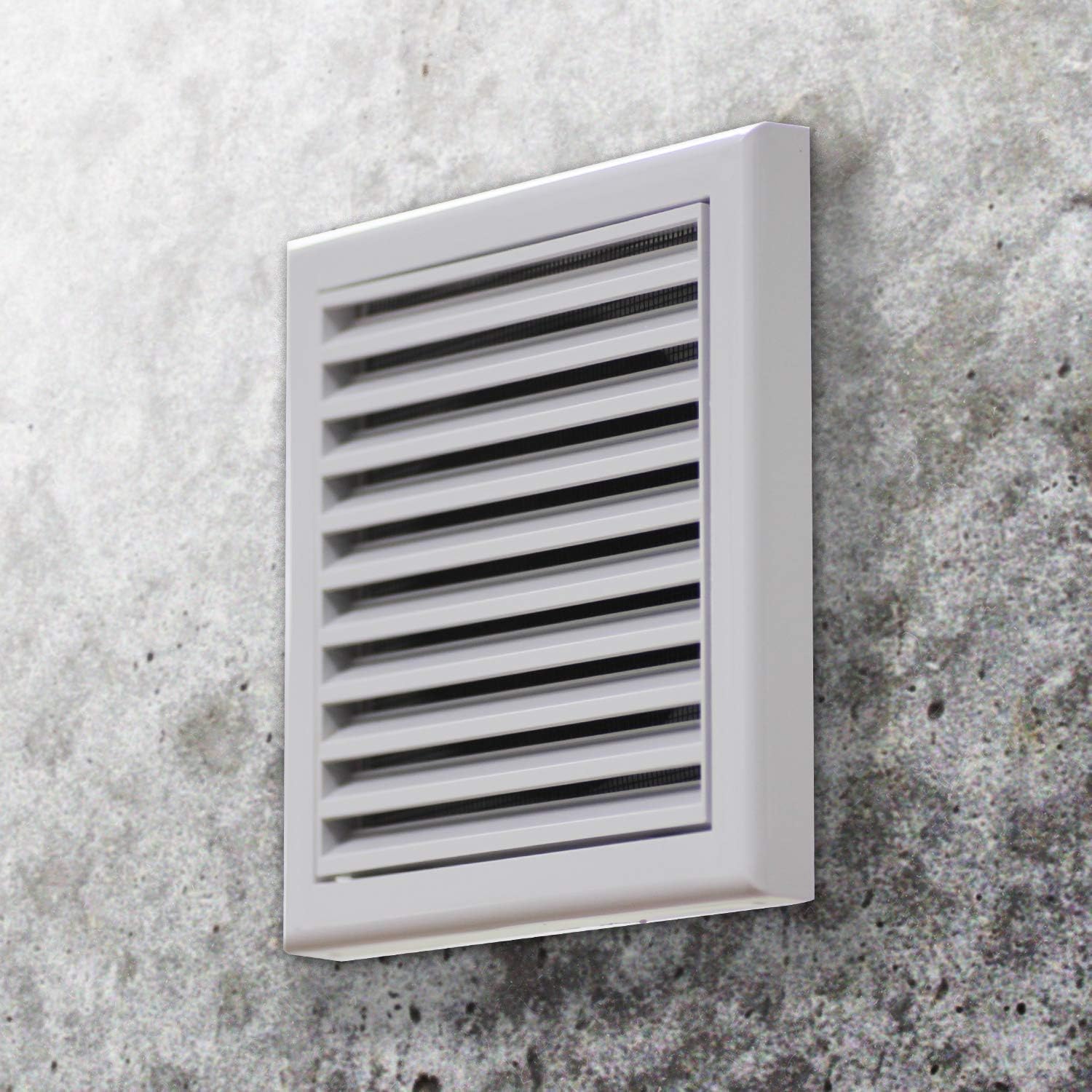 Louvred Wall Vent Grille 100mm - 4 Inch White with Flyscreen For Internal Or External Use - Image 4