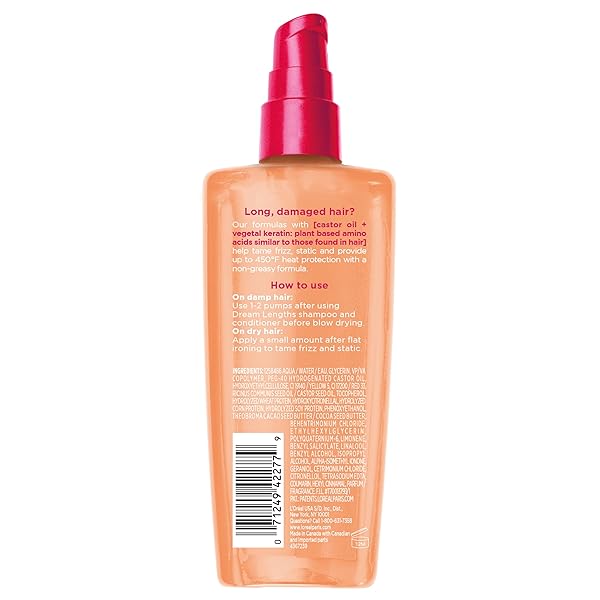 L’OREAL PARIS ELVIVE DREAM LENGTHS FRIZZ KILLER LEAVE-IN SERUM, 3.4 OUNCE