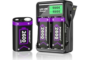 POWOBEST Rechargeable Battery Pack for Xbox one/Series x/s, 3 x 2600mAh Controller Battery Pack with LCD Controller Charger Station for Xbox One S Controller, Core Controller (Purple)