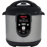 NESCO NPC‑9 Smart Electric Pressure Canner and Cooker for Home Food Preservation, 9.5‑Quart Stainless Steel with Digital Controls
