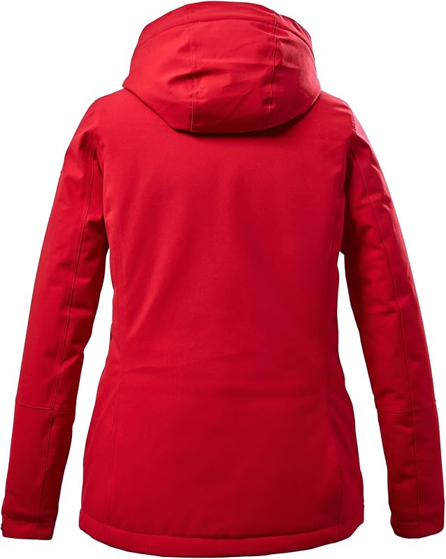 KOW 140 WMN Jckt Casaco de inverno com capuz destacável, vermelho, 44 para mulheres