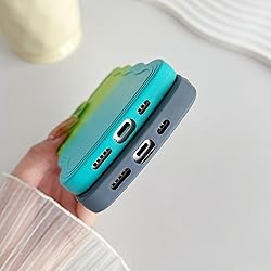 Caseative for iPhone 14 Case,Solid Color Curly Wave