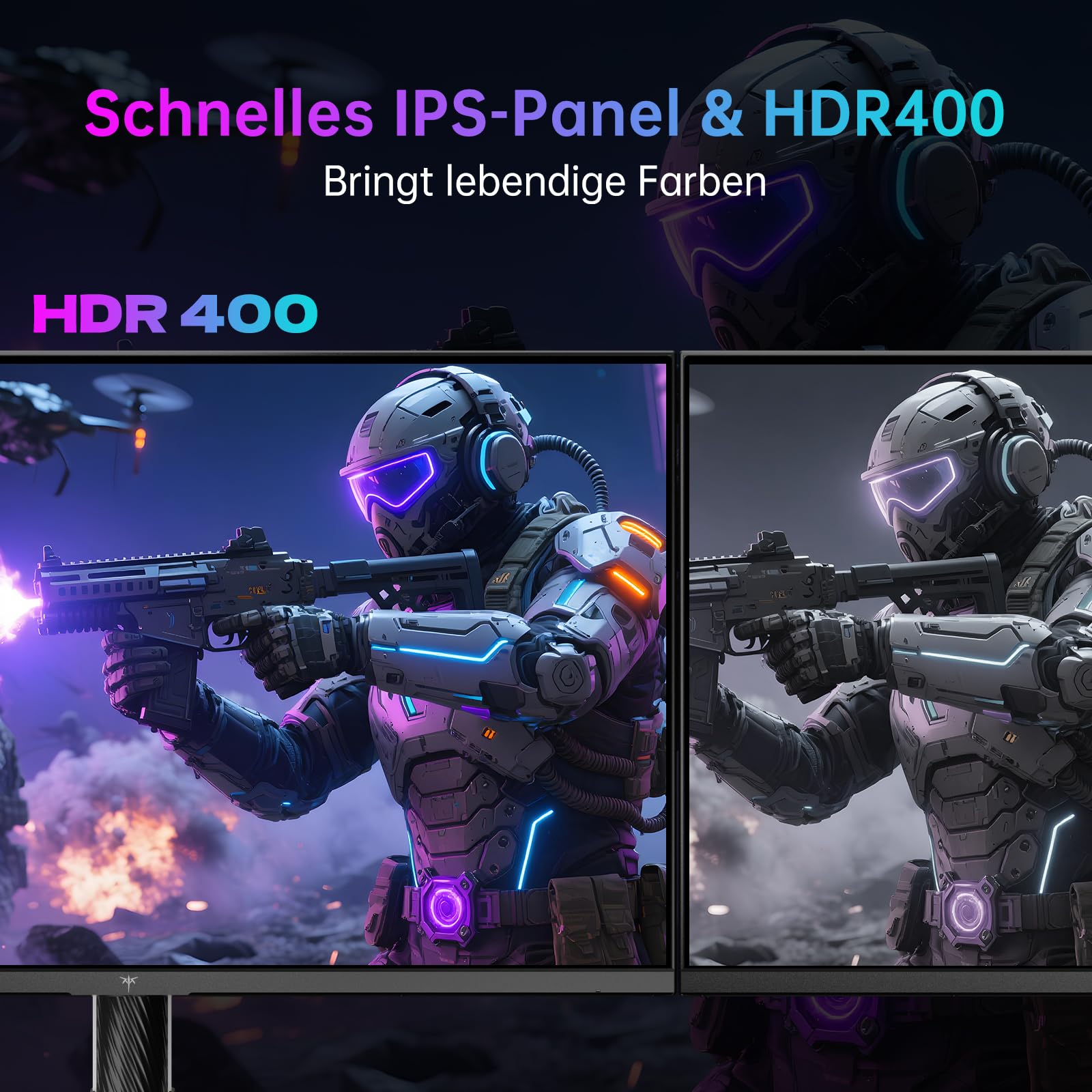 KTC 4K Gaming Monitor 27 Zoll | Dual Mode 4K@160Hz / FHD@320Hz nahtloses Umschalten | Schnelles IPS-Panel | 1ms | HDR400 | Adaptive Sync | 125% sRGB, 97% DCI-P3, ΔE<2 | USB C 90W | KVM | Weiß 7