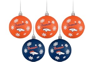 FOCO Dallas Cowboys NFL 5 Pack Shatterproof Ball Ornament Set