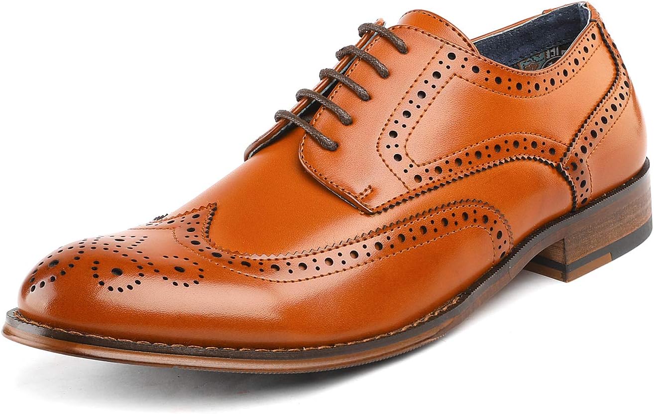 Bruno Marc Men's Formal Wingtip Dress Shoes Brogues Derbys Paul
