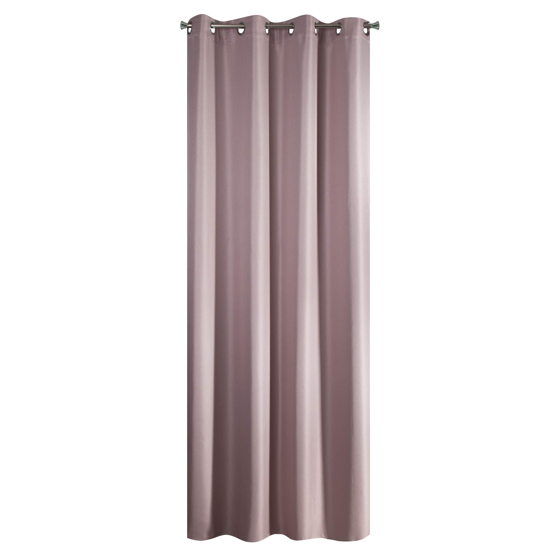 Eurofirany Jessie Curtain Eyelets Tunnel Plain - Decorative Fibre Fabric Living Room Bedroom Pack of 1, Light Pink/Pink, 140 x 250 cm