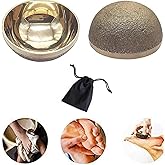 WITSOUL Kansa Bronze Vatki, Natural Cup, Ayurvedic Detox Foot Massager, Relaxation and Deep Cleaning Ancient Indian Technique Massager (Set of 1)