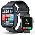 Smart Watch for Men, Blood Pressure Monitor Heart Rate Blood Oxygen Sleep Monitoring, 3ATM Waterproof Fitness Tracker, 1.99" AMOLED Display, Bluetooth call Smartwatch Compatible with Android and iOS