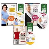 Evergreen Wellness Senior Fitness DVD Bundle &ndash; 28 Day Size Down Challenge + Little Black Dress 14 Day Workout + Rock the Walk 30 Day Walking Program &ndash; Low Impact Home Exercise DVDs for Women &amp; Men 50-80+