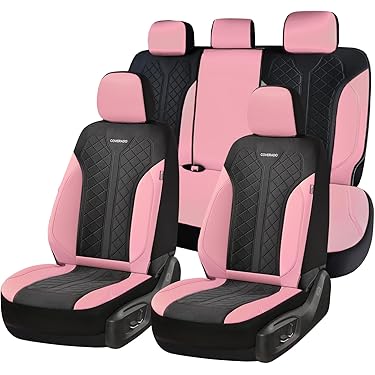 Rubbermaid Car Seat Cover, Leather & Air-Cool Mesh Front Seat Cover Airbag Compatible Slip On Installation Automotive Seat Cover Universal Fit For Most Cars Trucks Suvs Beige - View #10