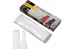 CUBEFELLER® 3:1 Ratio 3/8 Inch (9.5mm) White Heat Shrink Tubing - 20ft (6.1M Total Length), Marine Grade Waterproof Adhesive Lined, Insulation Sealing Oil-Proof Wear-Resistant ,ET2095W