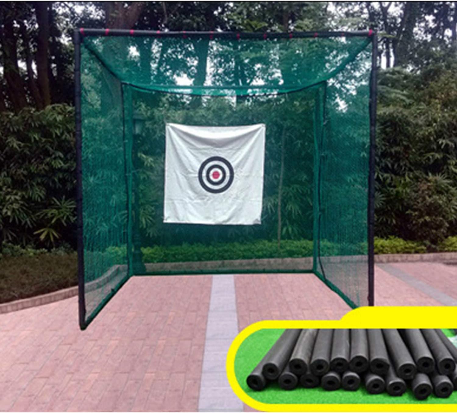 BODY STRENTH Golf Hitting Cage Target Net 10'x10'x10' Heavy Duty Indoor Outdoor