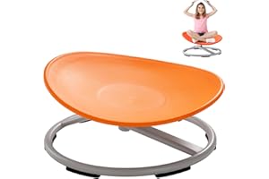 ROBUD Kids Sensory Swivel Chair, Autism Spinning Chair for Kids Sensory, Autism Kids Swivel Chair with Non-Slip Design, Training Body Coordination, No Assembly, Orange