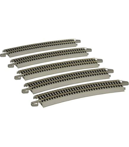thumbnail image 2 of Bachmann HO Scale Nickel Silver/Gray EZ-Track 33.25in Radius 12-Degree Curve (4 2 of 14