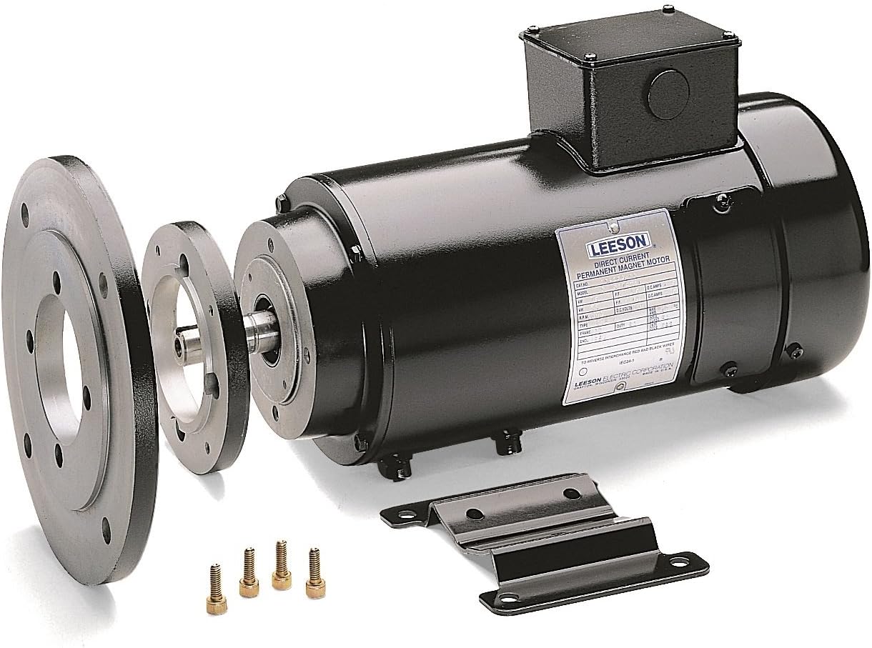 Leeson 108457.00 Low Voltage DC Motor, 80D Frame, Special Mounting, 1 1/2HP, 3000 RPM, 24V Voltage