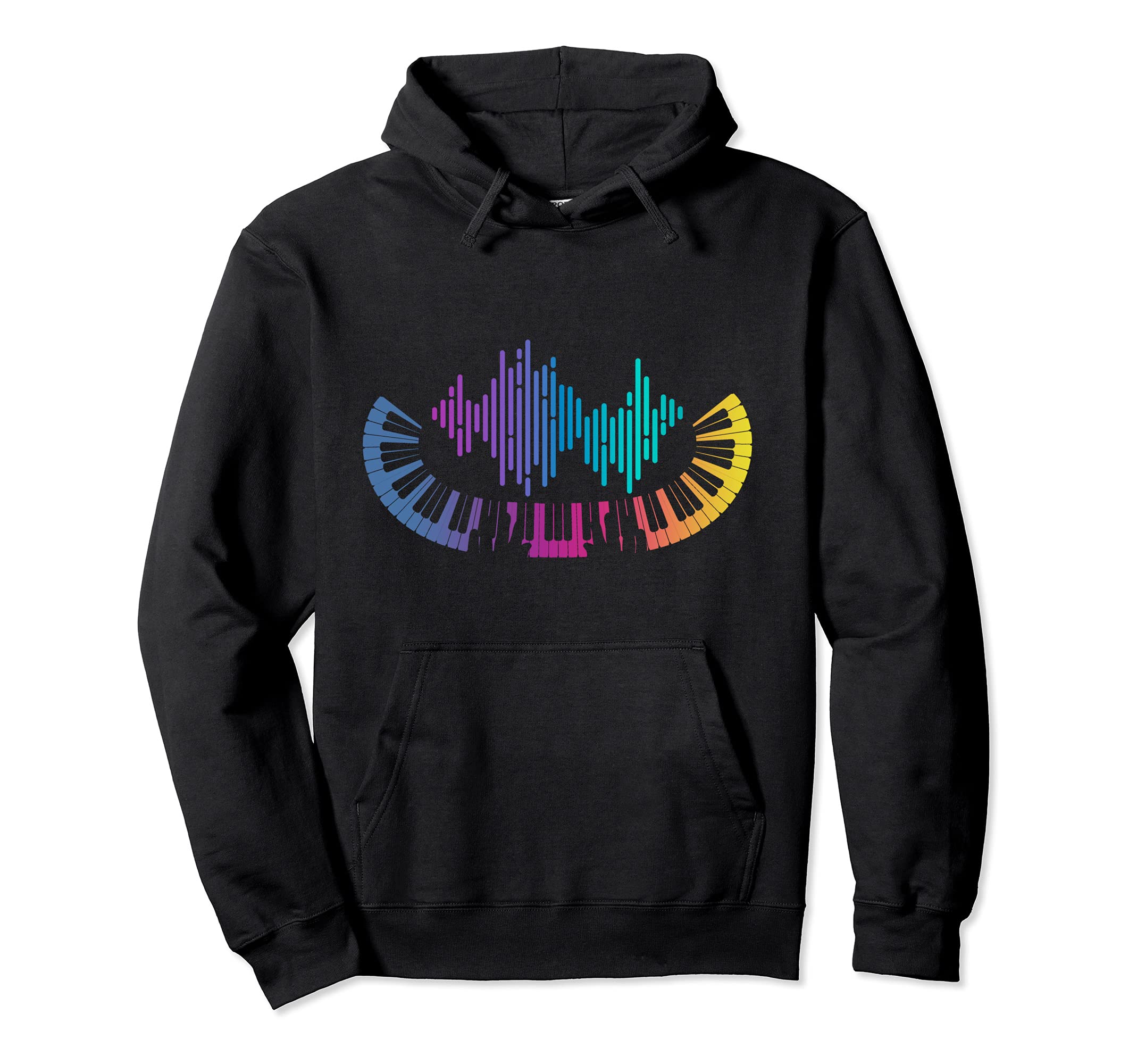 Colorful Piano Keyboard Pianist Musical Instrument Piano Pullover Hoodie