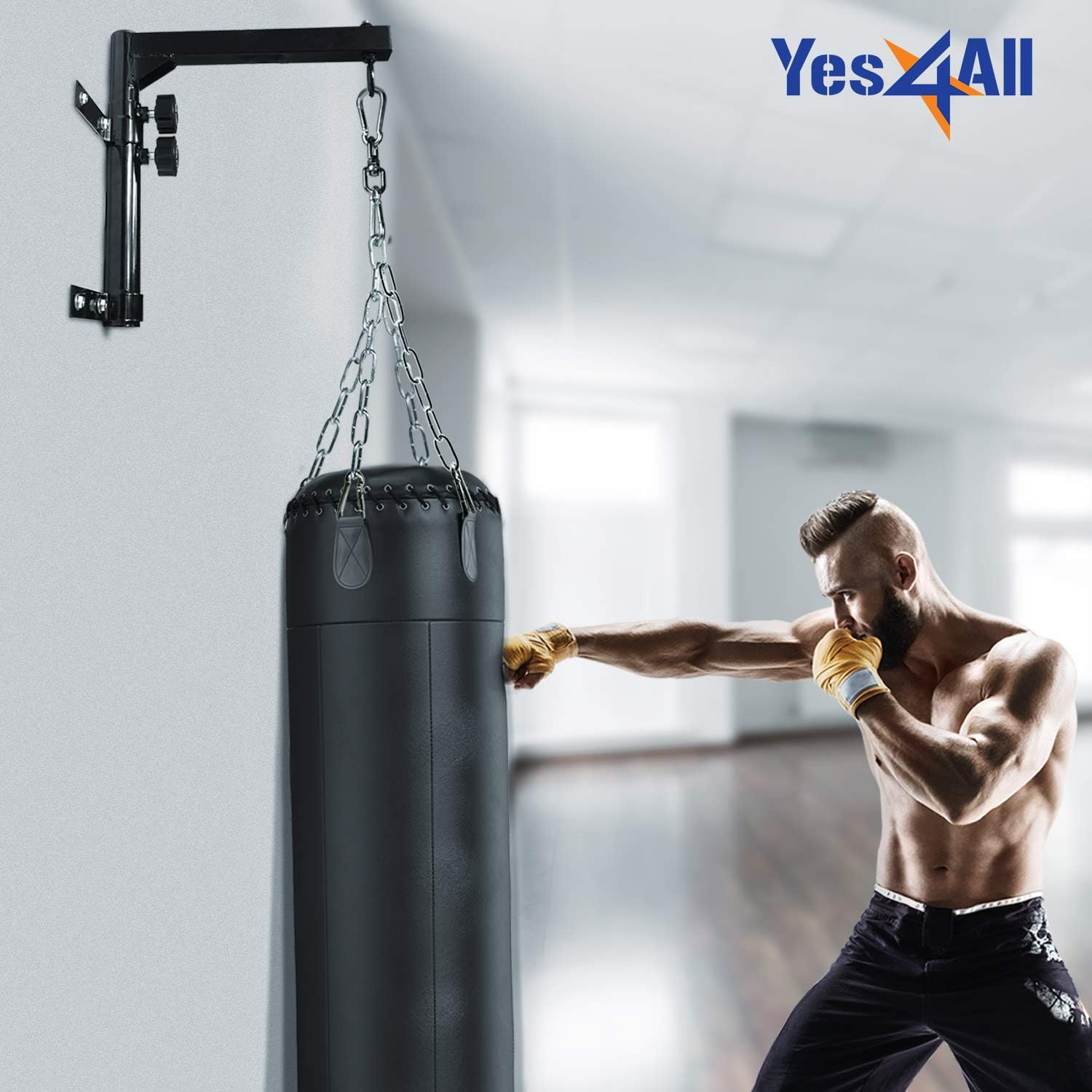 Yes4All Wall Mount Heavy Bag Hanger Only - ²SH34Z : Punching Bag Hangers : Sports & Outdoors