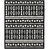 African American Expressions Warm Soft Throw Blankets, Mudcloth Blanket, Great Blankets Gifts for Birthday, Christmas - BLK-01