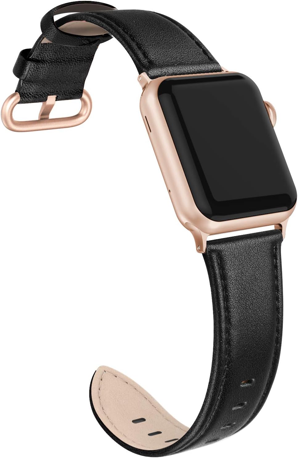 PARMPH Genuine Leather Strap Compatible for Apple Watch 38mm 40mm 41mm 42mm(Series 10)