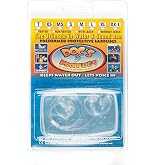 Large &ndash; Vented Doc&rsquo;s Proplugs &ndash; Clear &ndash; LEASHED &ndash; Reusable Earplugs for Surfing, Swimming, Diving &amp; Water Sports | Blocks Cold Water &amp; Wind | Helps Equalize Pressure | Made in USA