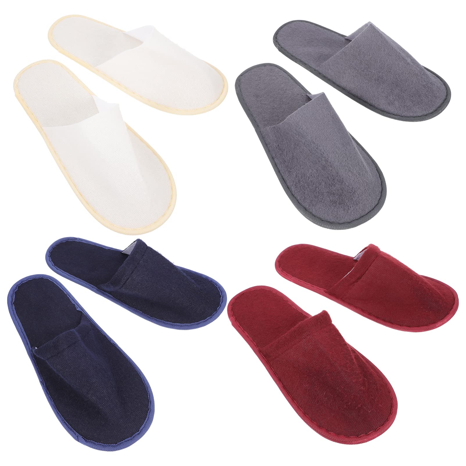 Amosfun Spa Slippers Home Guest Disposable: 8 Pairs Bathroom Non- Slip Shower Sandal Bath Slippers Indoor Slippers for Mens Womens ( Random Color ), 26.5X10.5X2CM (1451NAVETFRC6CBOG24HRX)