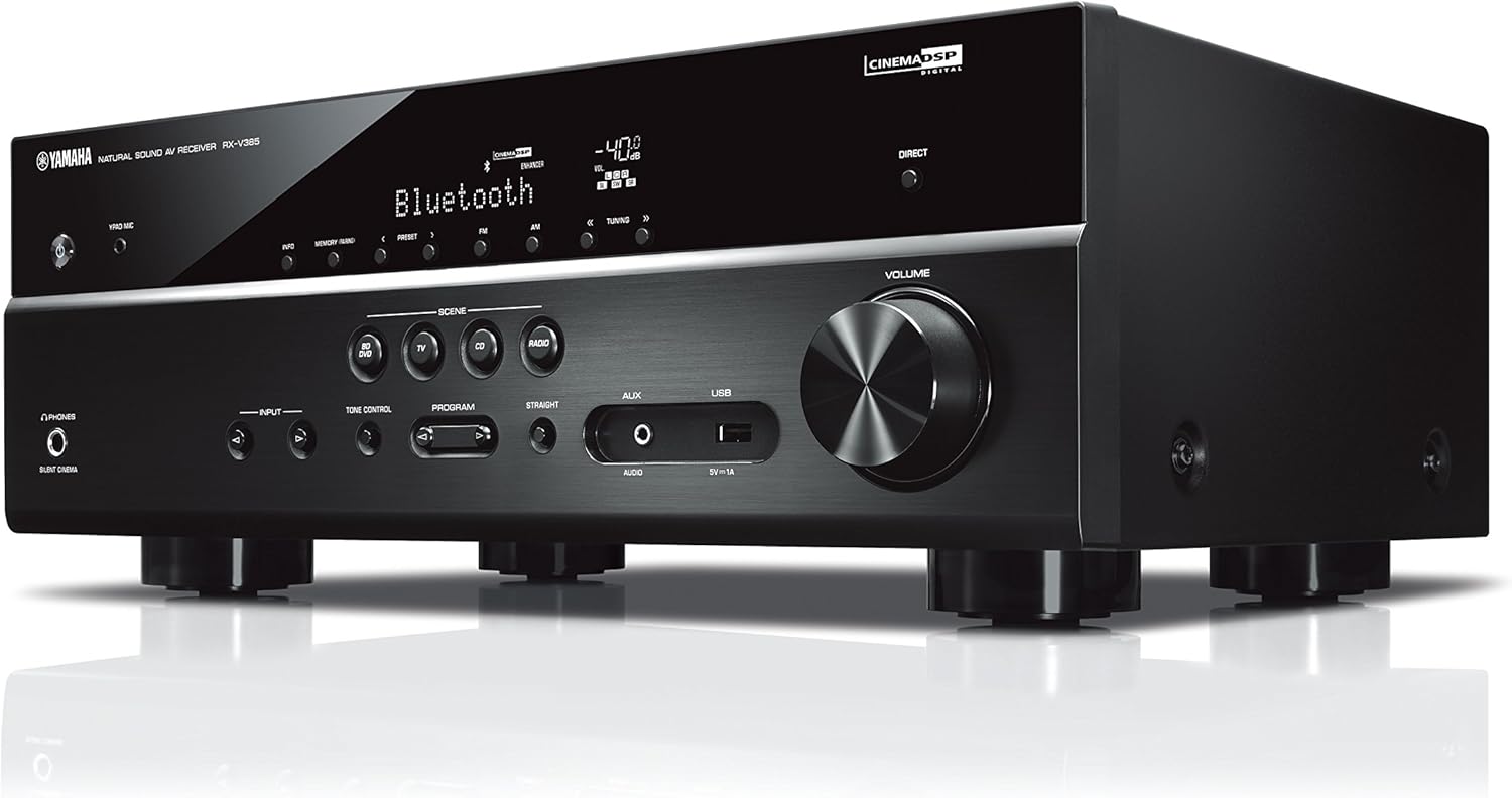 Yamaha RX-V385 5.1-Channel 4K Ultra HD AV Receiver with Bluetooth: Electronics
