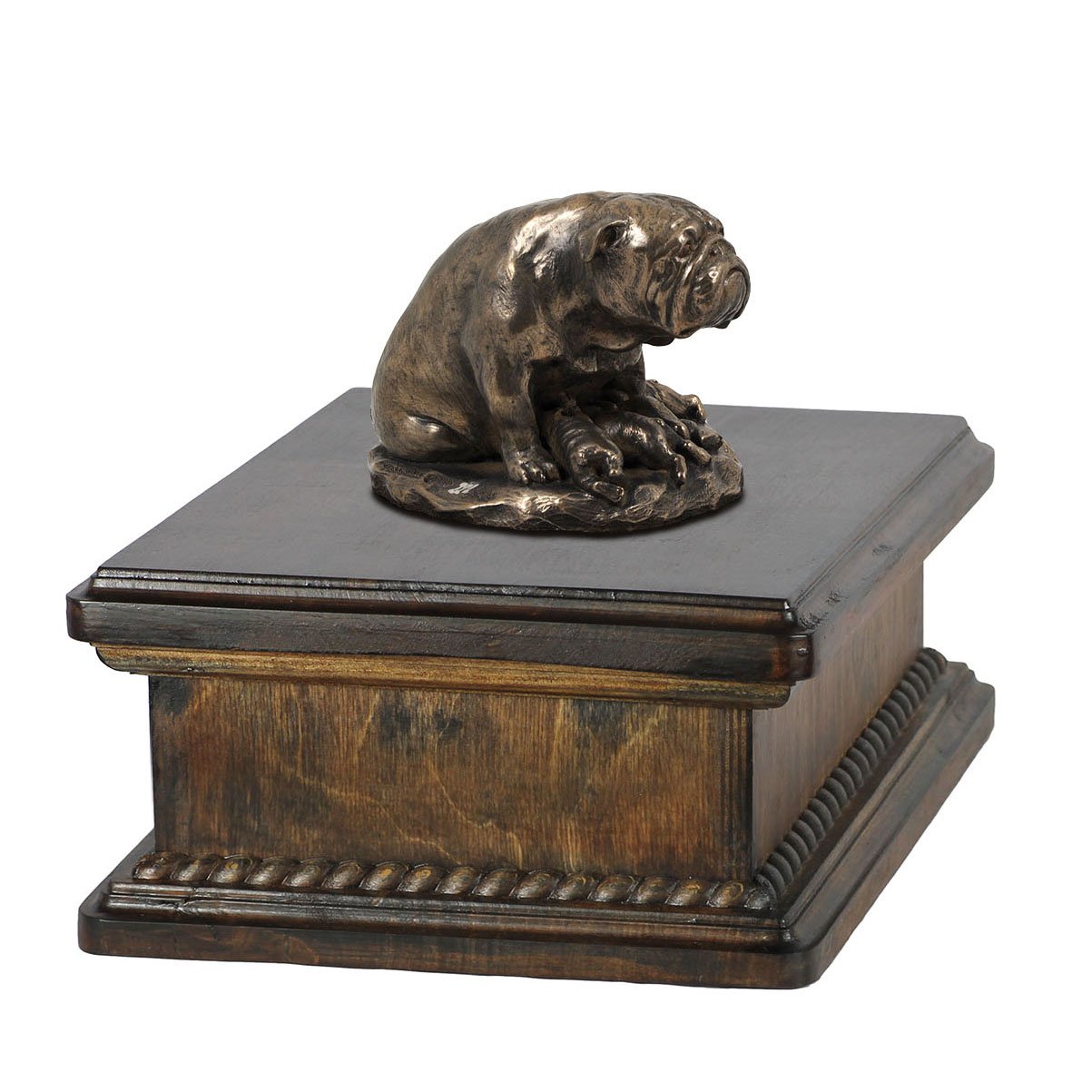 Bulldog (Mama), Memorial, urn for Dog's Ashes, with Dog