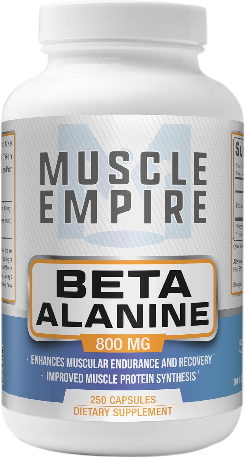 BetaAlanine Capsules Improved Recovery & Muscle Energy 250 Count Muscle