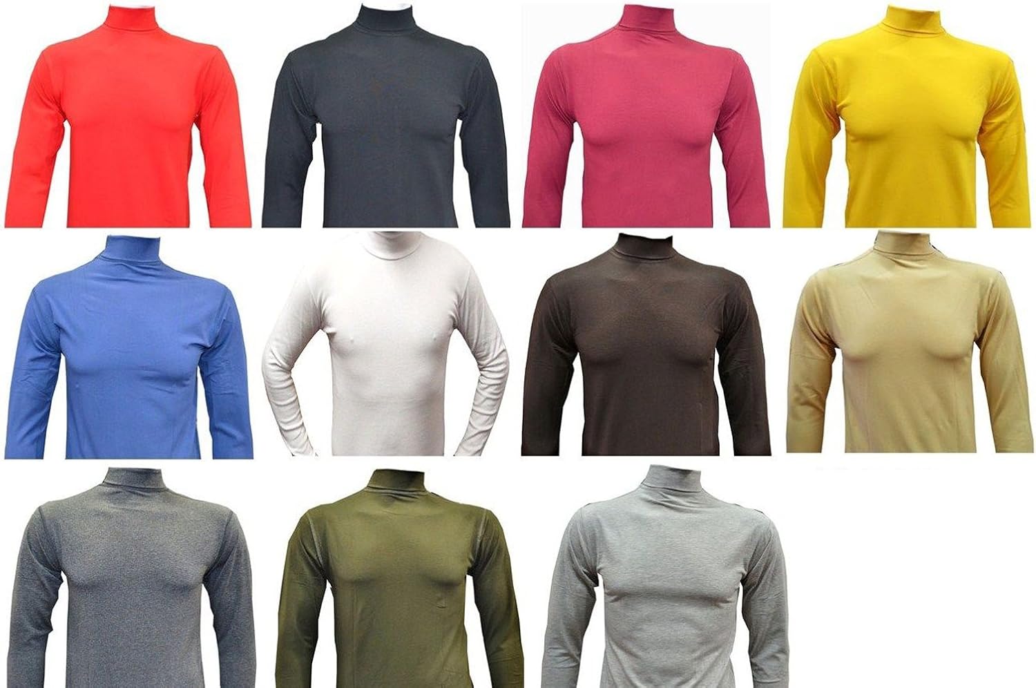 Mens Roll Neck Cotton Tops Top Sellers 