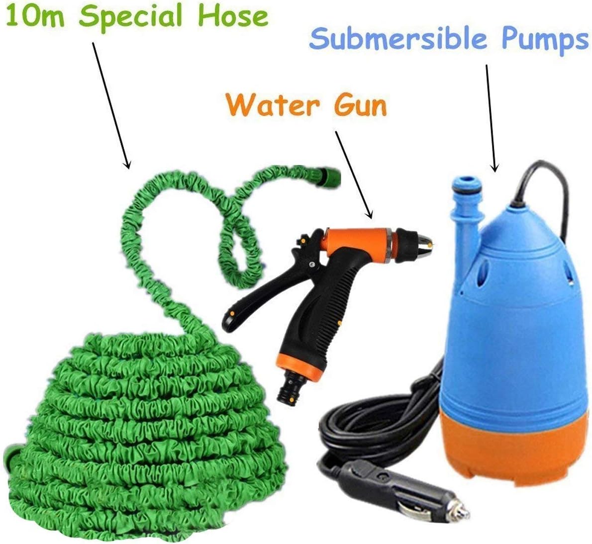 Supreme Mall Plastic Car Wash Self-Priming High Pressure Electric Washer with Water Gun and 10 m Special Hose Pipe with Submersible Pumps (Blue)
