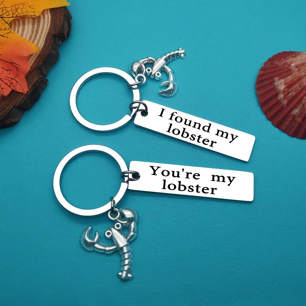 Huwujiu Valentines Day Gifts You're My Lobster I Found My Lobster Keyring Gifts for Couple Boyfriend Girlfriend Husband Wife Friend Christmas Birthday Gift Anniversary Keyring Gifts for Couple - Image 4