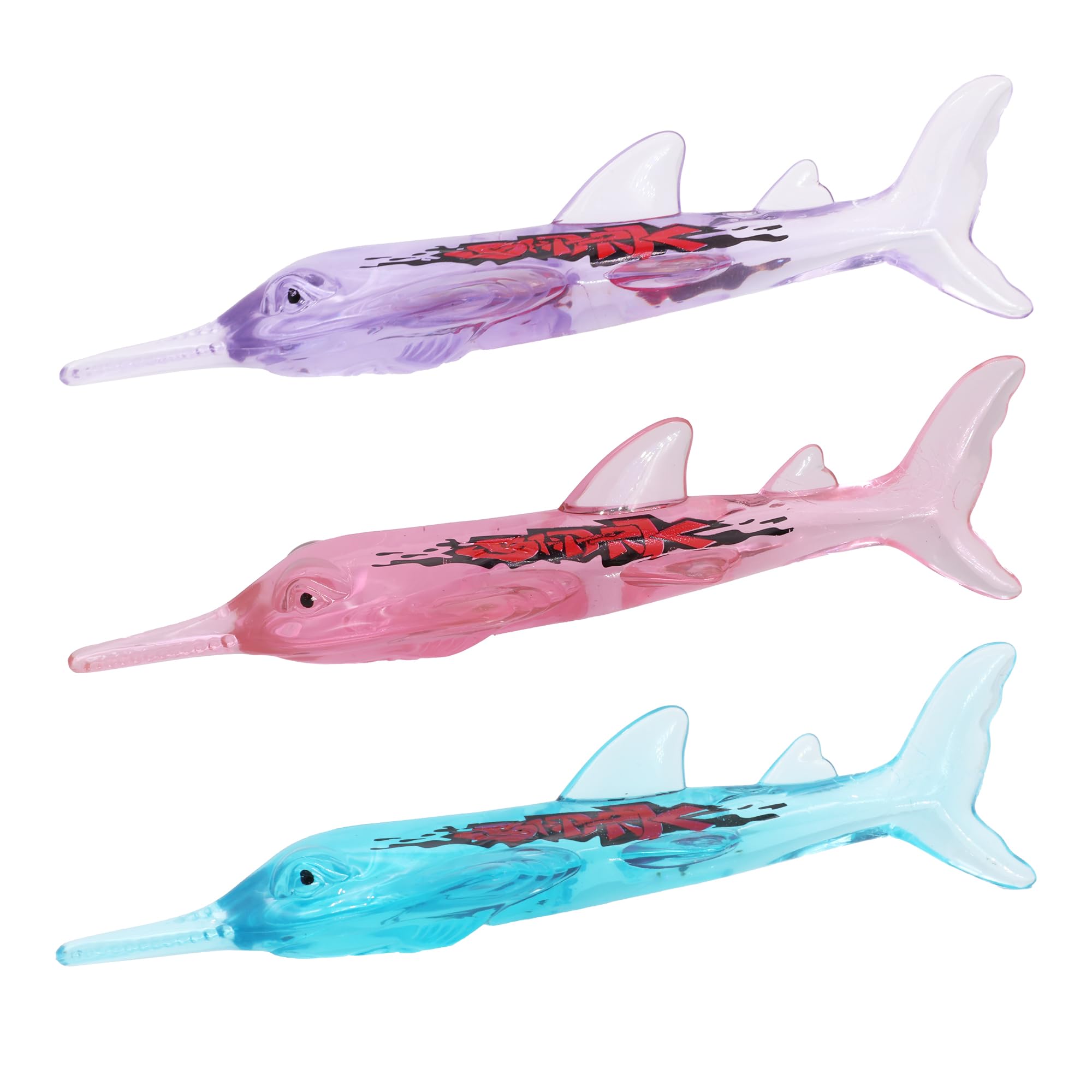 Topways Pool Diving Toy Set 4 Diving Sharks Swimming Underwater Pool Training Toys Diving Games Training Children's Gifts(Diving Transparent Shark)