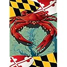 Maryland Red Crab Garden Flag by Joe Barsin, 12x18