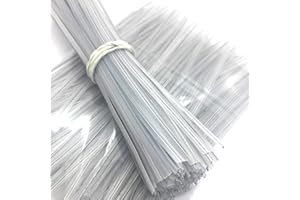 Weststone 100pcs 7" (18cm) Plastic Clear Twist Ties - Flat