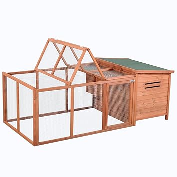 Amazon.com PawHut 87 Deluxe Wooden Backyard Chicken 
