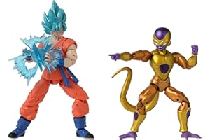 Dragon Ball Super Dragon Stars Battle Pack Super Saiyan Blue Goku Vs Golden Frieza Action Figure 6 inches