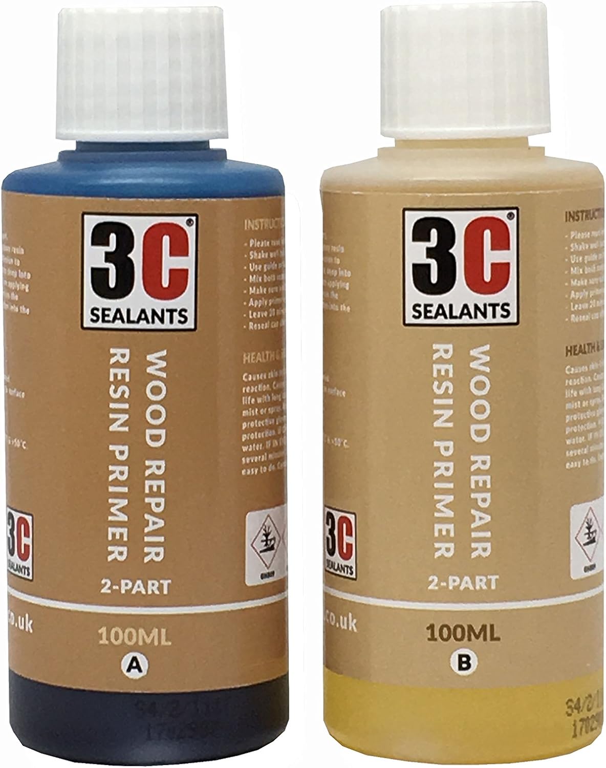 3C Sealants Wood Repair Resin Primer 2Part 200ml Amazon.co.uk DIY