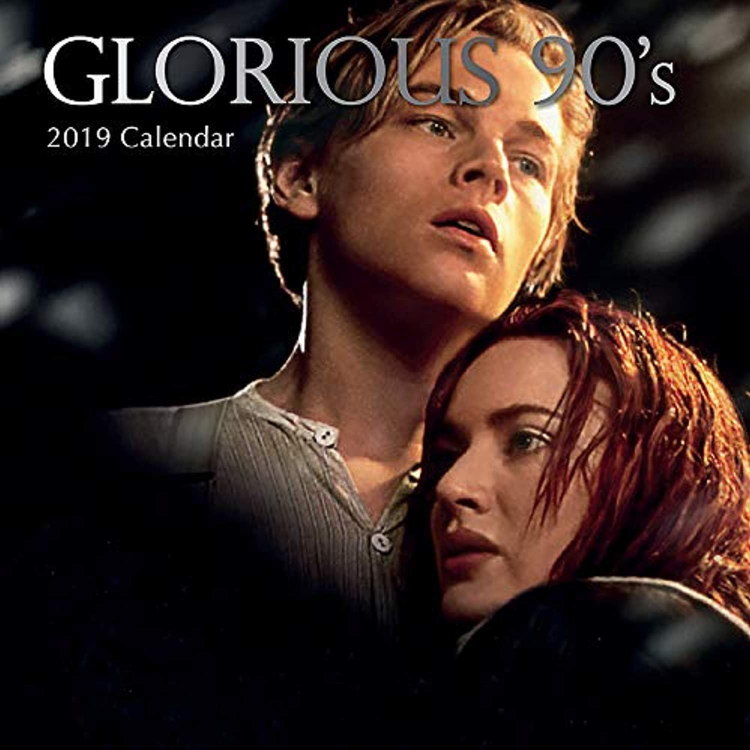 2019 Wall Calendar - Glorious 90s Calendar, 12 x 12 Inch Monthly View, 16-Month, Vintage Photos Theme, Includes 180 Reminder Stickers