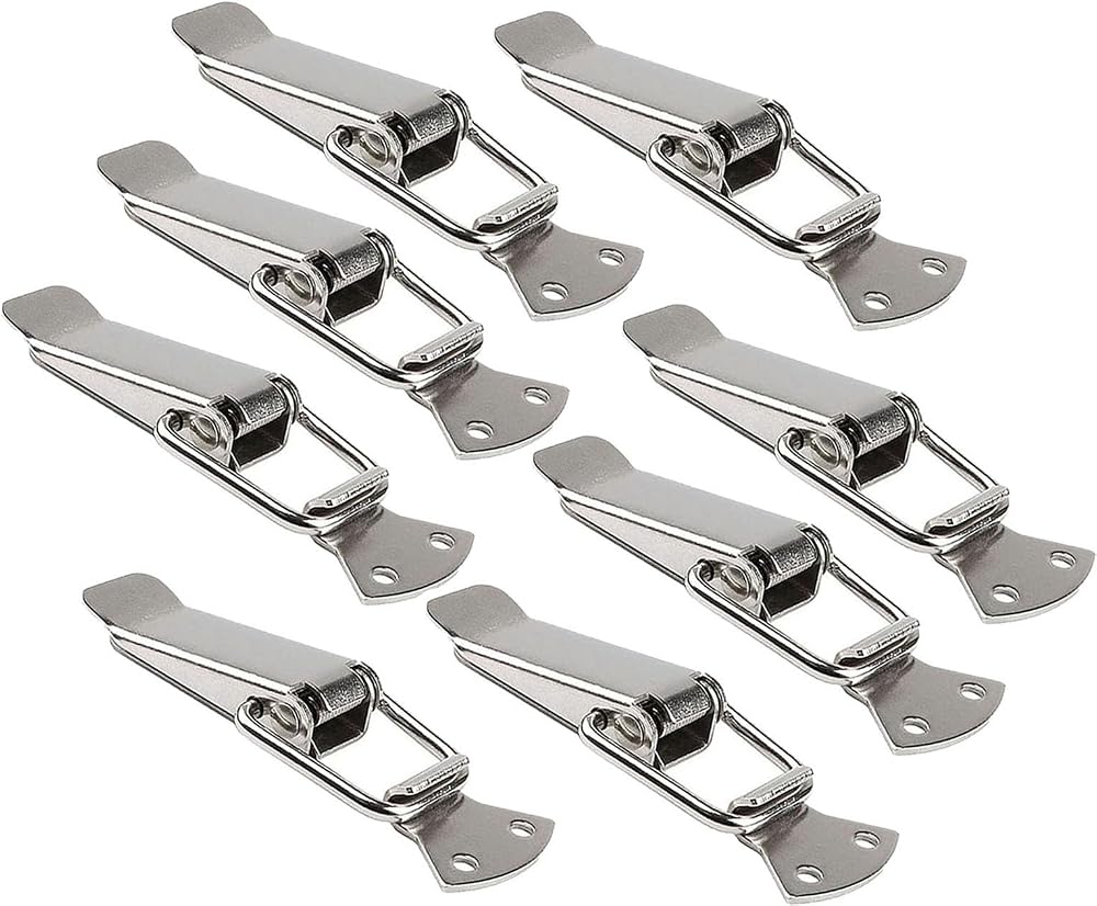Litensh 8Pcs Stainless Steel Tension Clasp 56mm Lever Latch with Screws