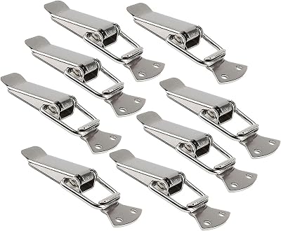 Litensh 8Pcs Stainless Steel Tension Clasp 56mm Lever Latch with Screws