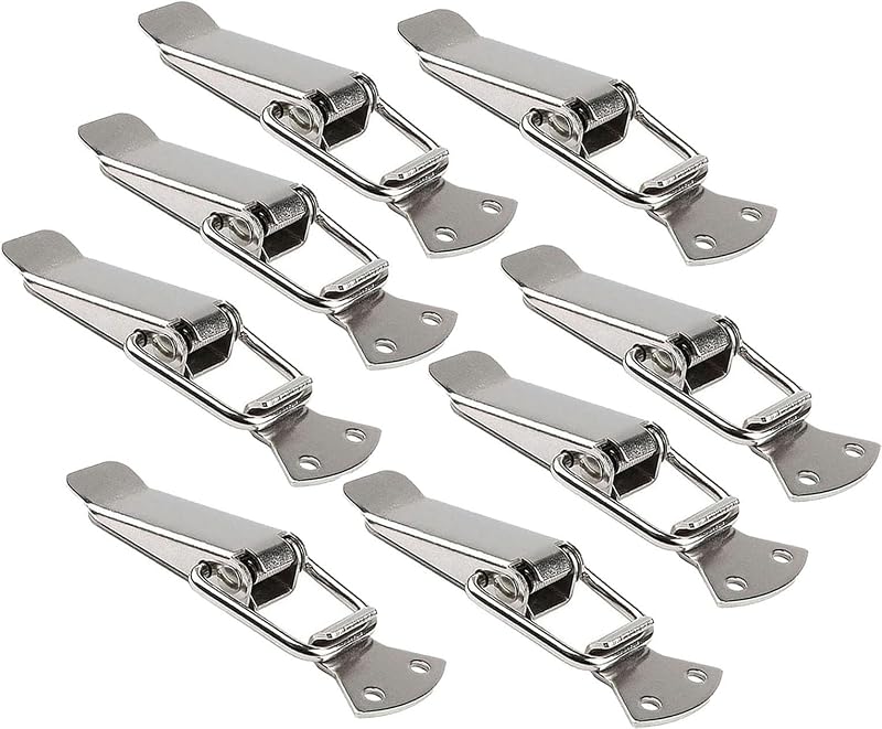 Litensh 8Pcs Stainless Steel Tension Clasp 56mm Lever Latch with Screws