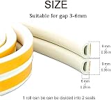 GUKOY Weather Stripping Self Adhesive Foam Tape 6M White 9mm x 6mm view 3