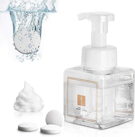 Amazon Com Conbola Foaming Hand Soap Dispenser Hand Wash And Foam Pump Bottles Set With 8 Pcs Soap Effervescent Tablets Kitchen Liquid Hand Soap Dispenser For Home Office Hospital Capacity 8 5 Fl Oz Home